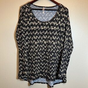 Lularoe Plus Size Casual Patterned Shirt